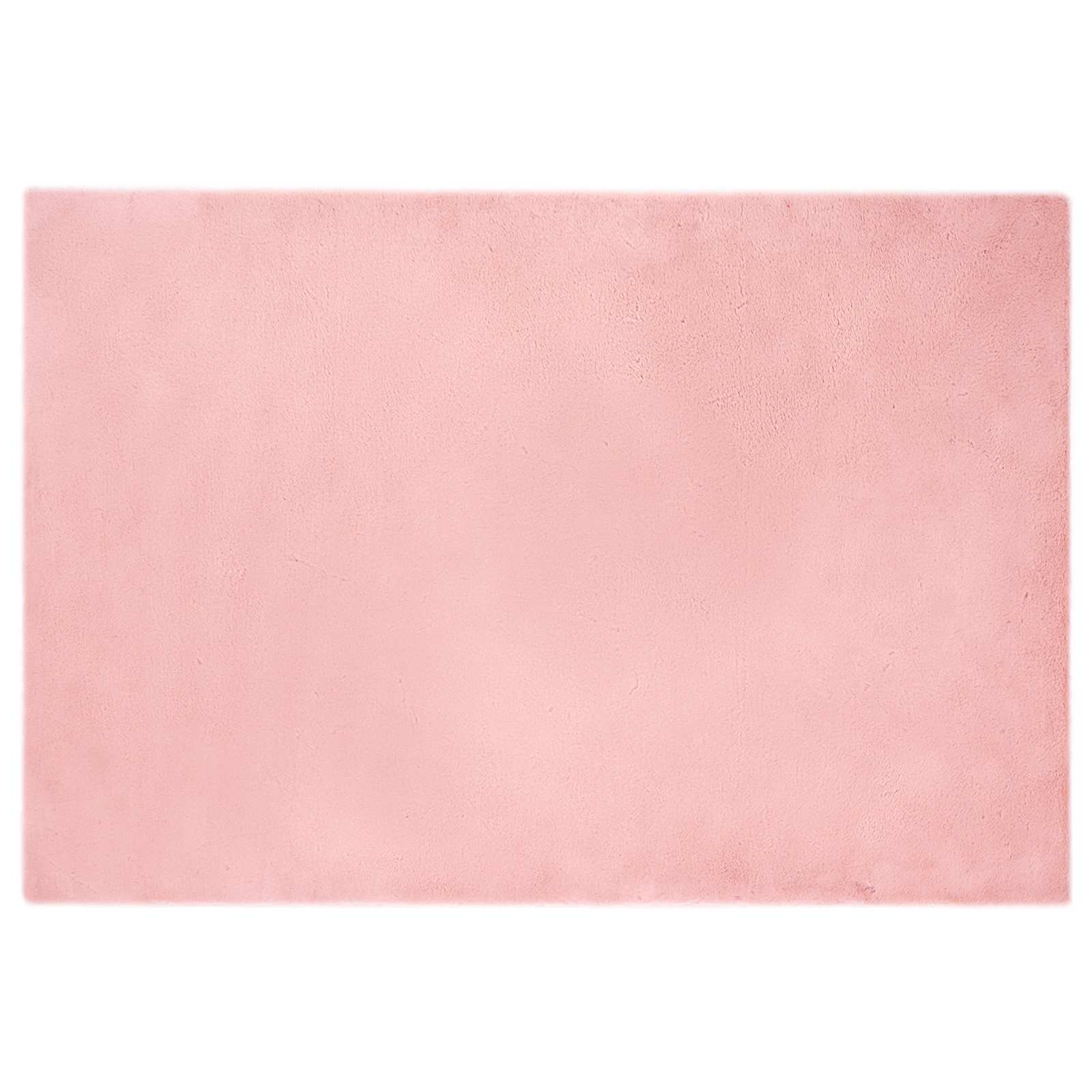 Antislip vloerkleed van imitatie konijnenbont OLITE Roze