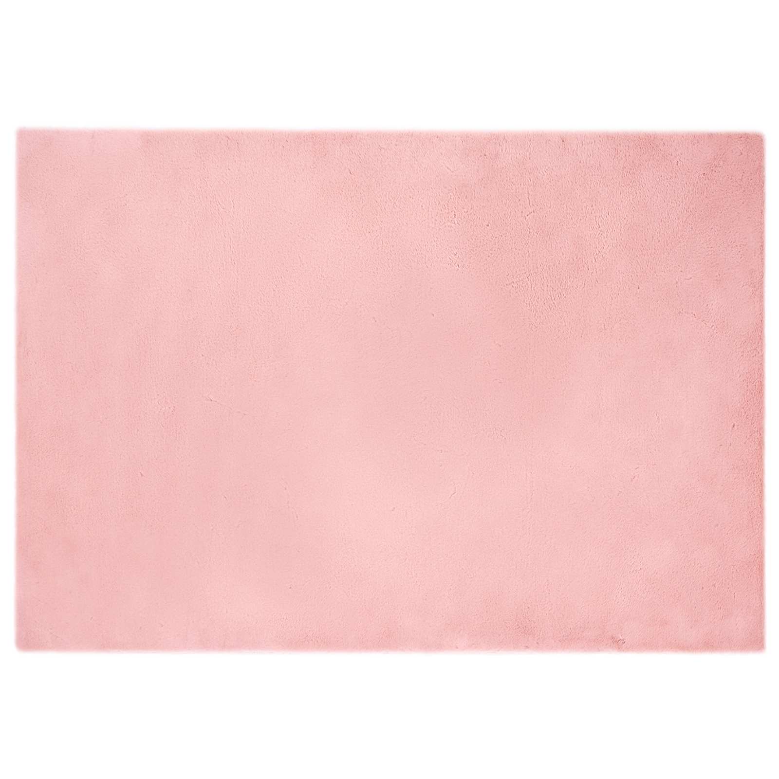 Antislip vloerkleed van imitatie konijnenbont OLITE Roze