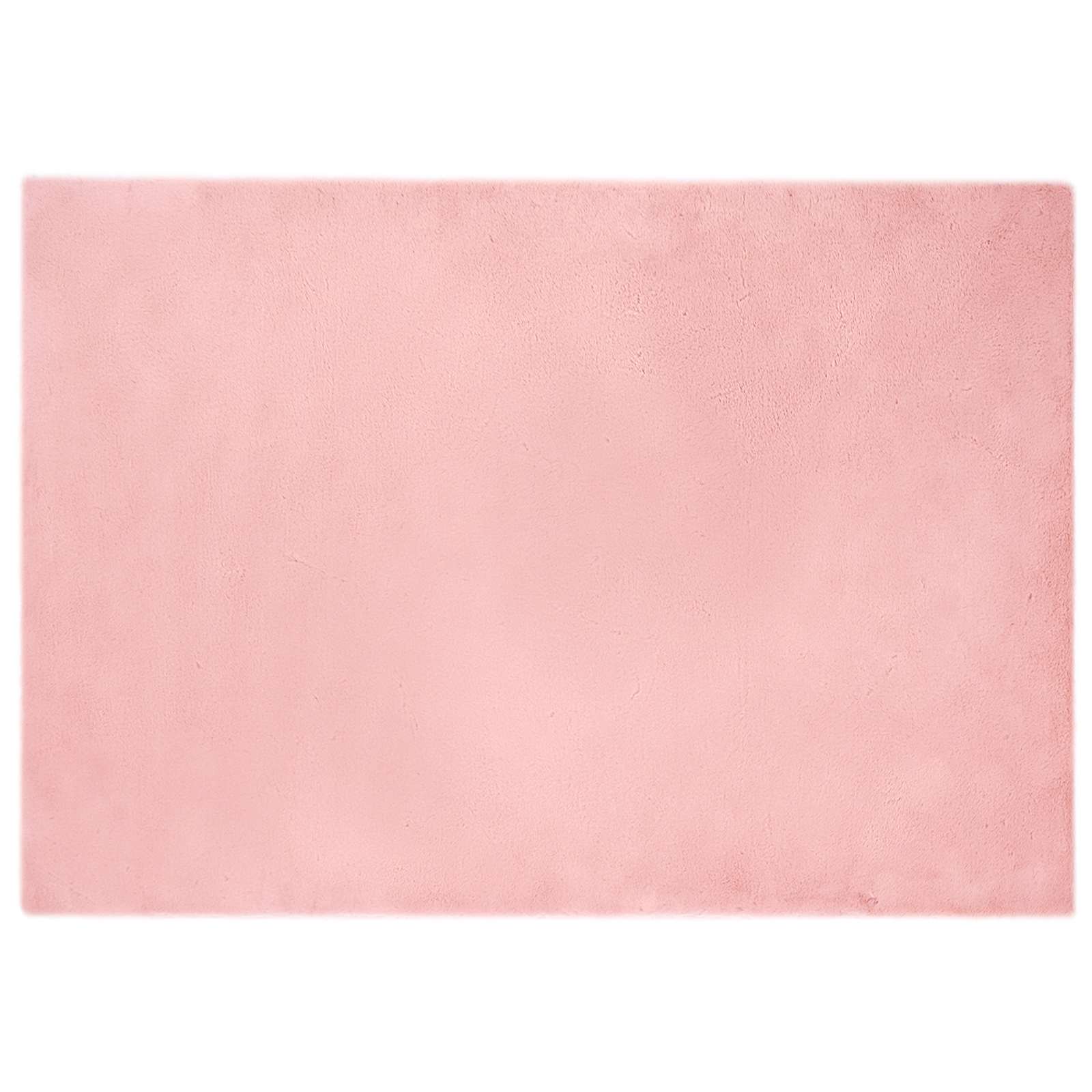 Antislip vloerkleed van imitatie konijnenbont OLITE Roze