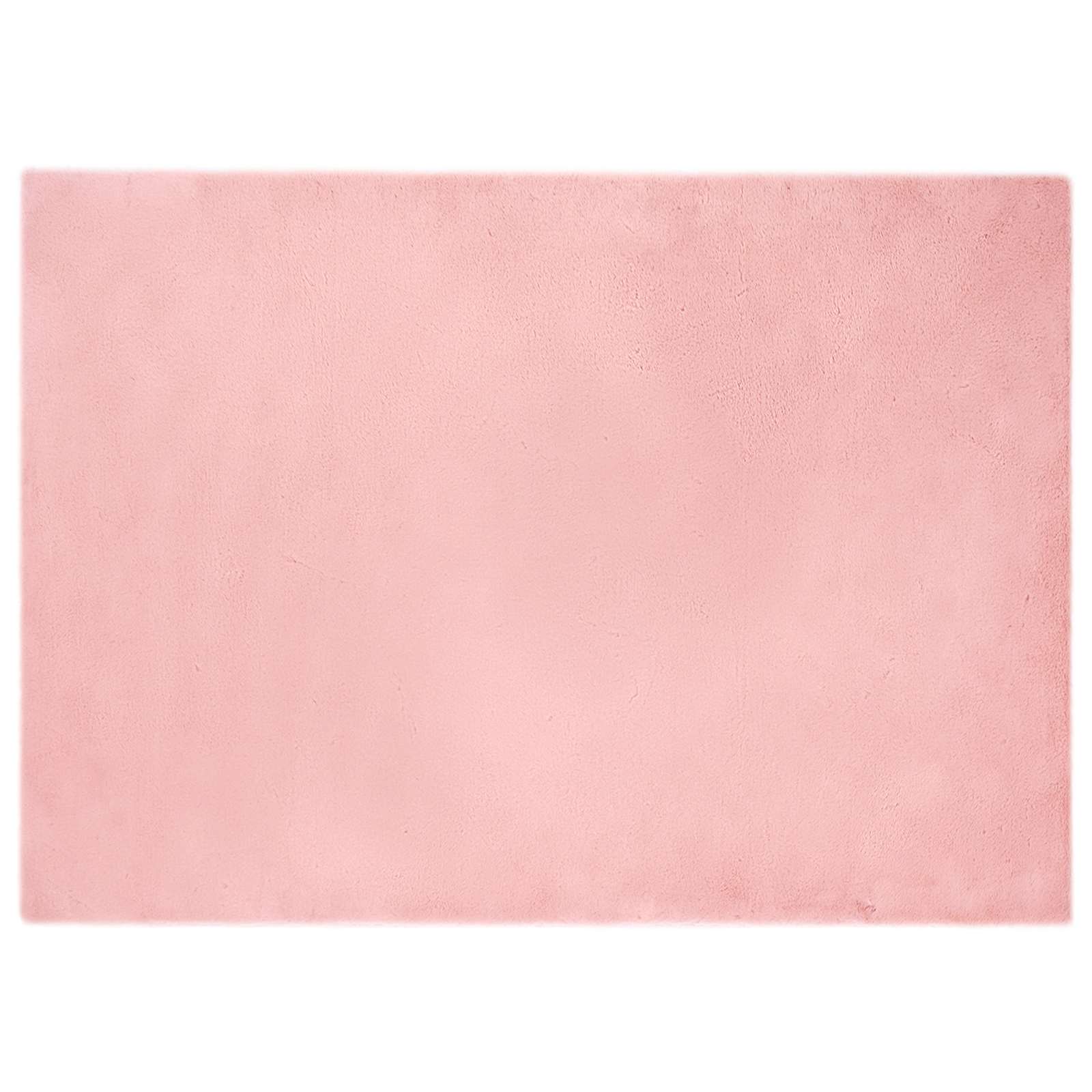 Antislip vloerkleed van imitatie konijnenbont OLITE Roze