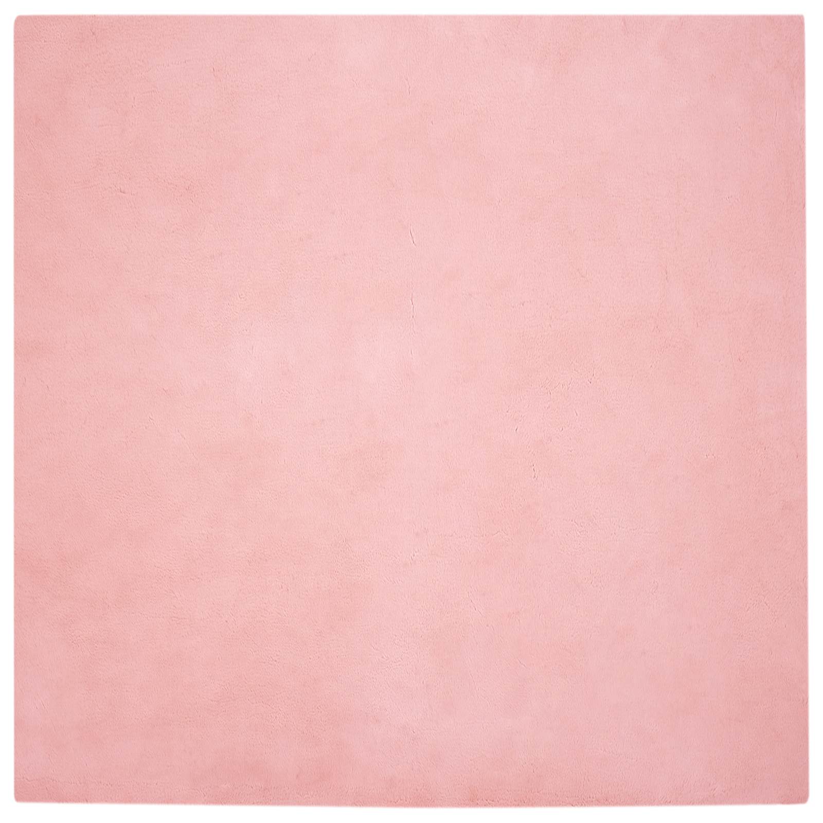 Antislip vloerkleed van imitatie konijnenbont OLITE Roze