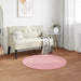 Antislip vloerkleed van imitatie konijnenbont OLITE Roze
