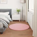 Antislip vloerkleed van imitatie konijnenbont OLITE Roze