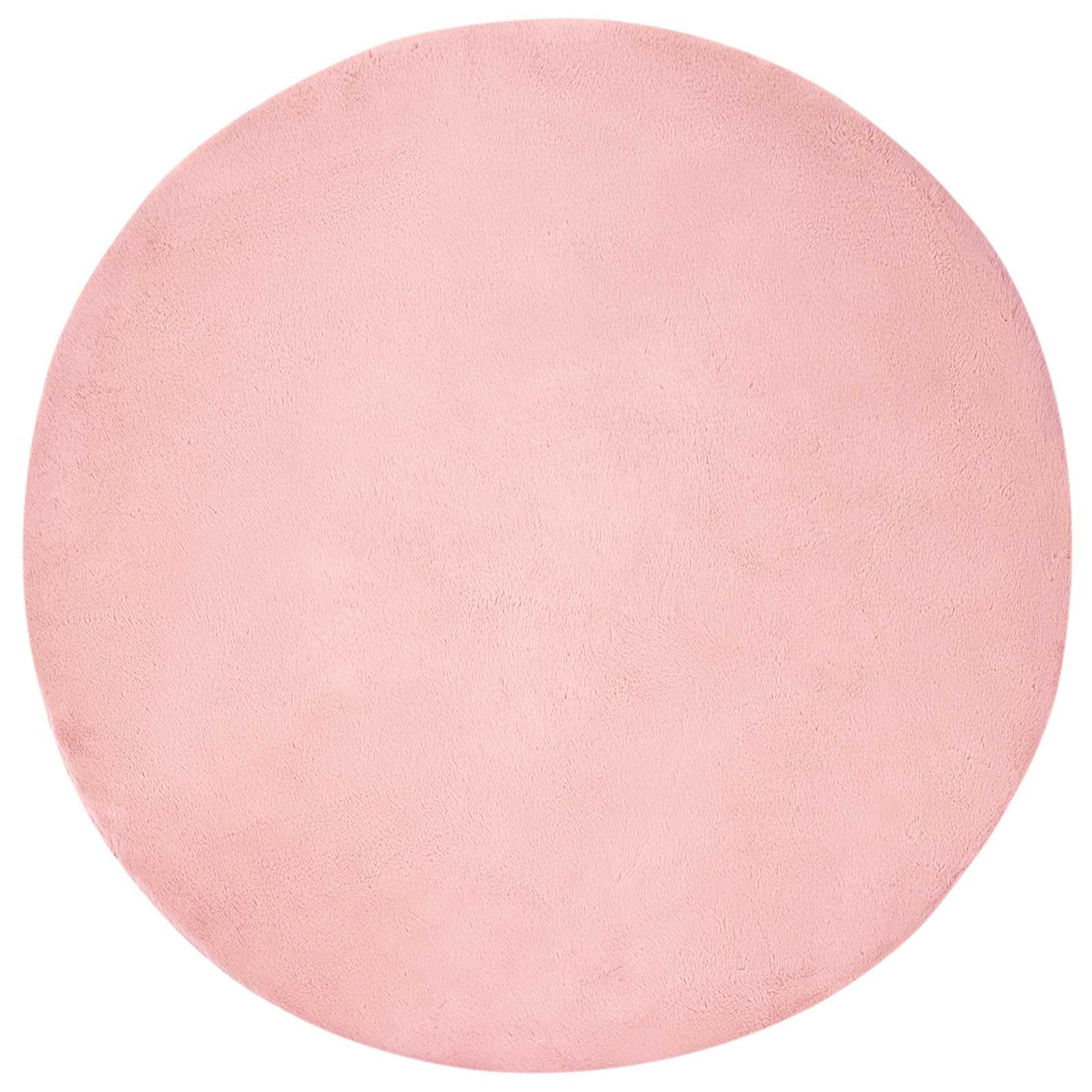 Antislip vloerkleed van imitatie konijnenbont OLITE Roze