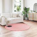 Antislip vloerkleed van imitatie konijnenbont OLITE Roze