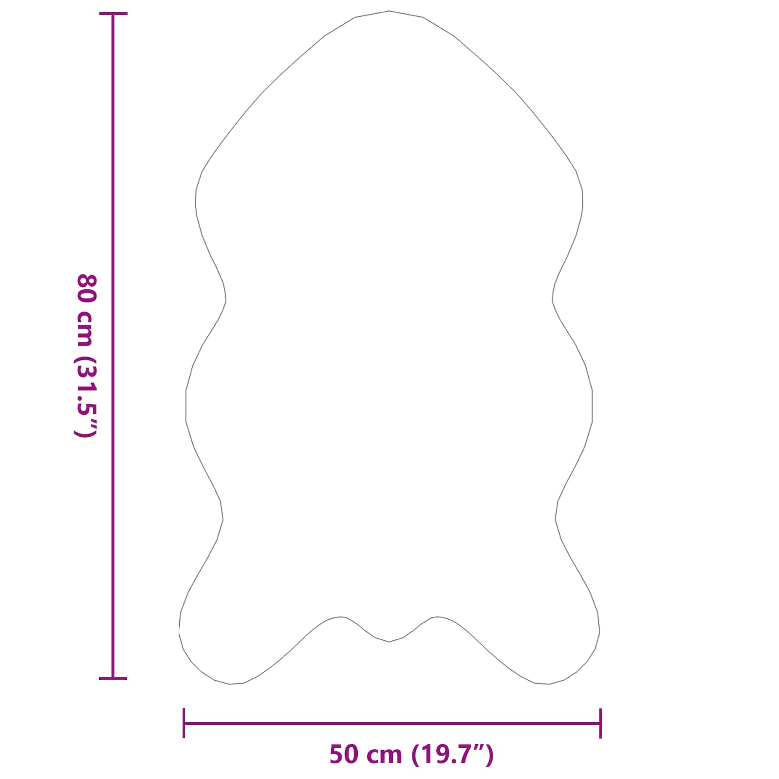 Antislip vloerkleed van imitatie konijnenbont OLITE Roze
