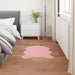 Antislip vloerkleed van imitatie konijnenbont OLITE Roze