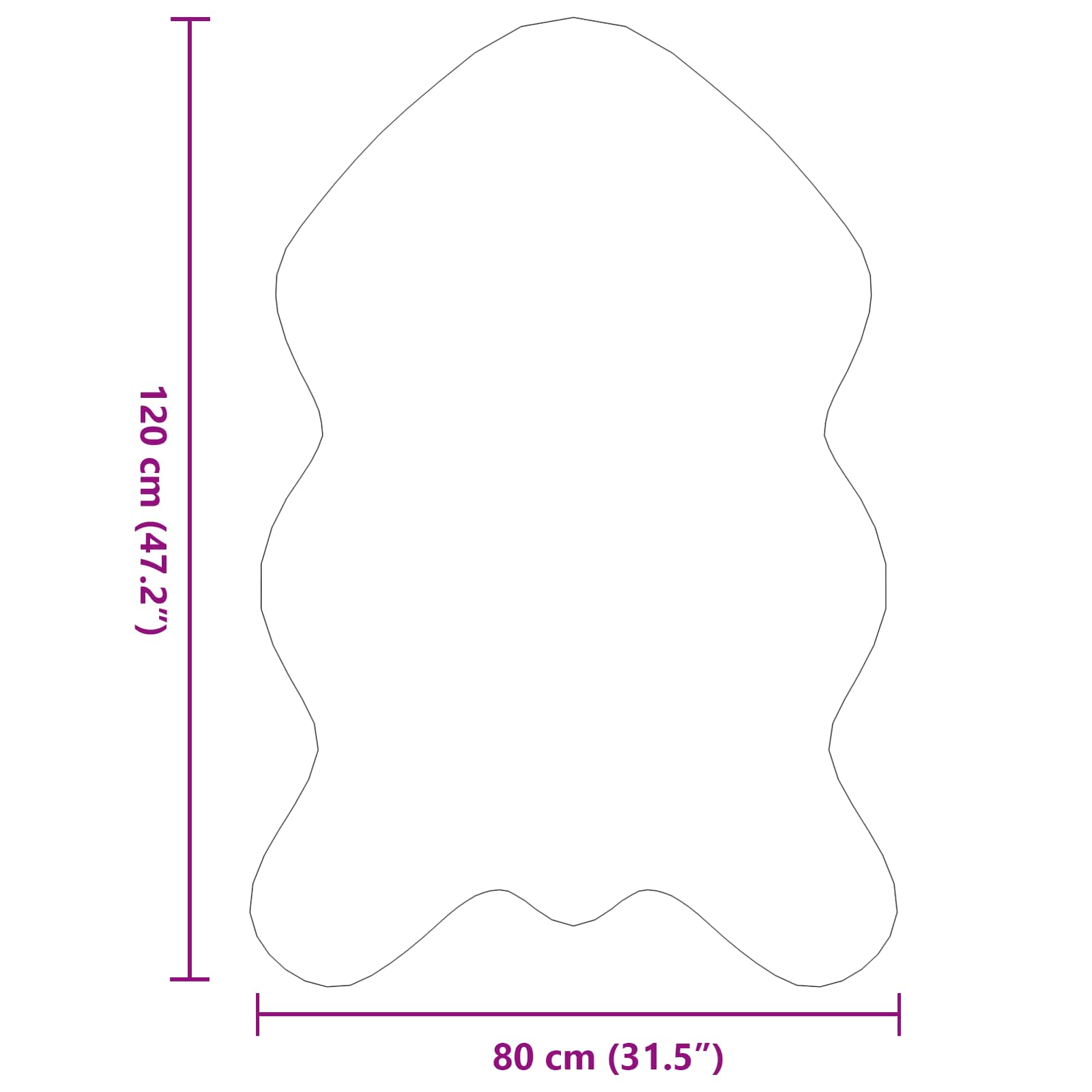 Antislip vloerkleed van imitatie konijnenbont OLITE Roze