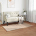 Antislip vloerkleed van imitatie konijnenbont OLITE Taupe