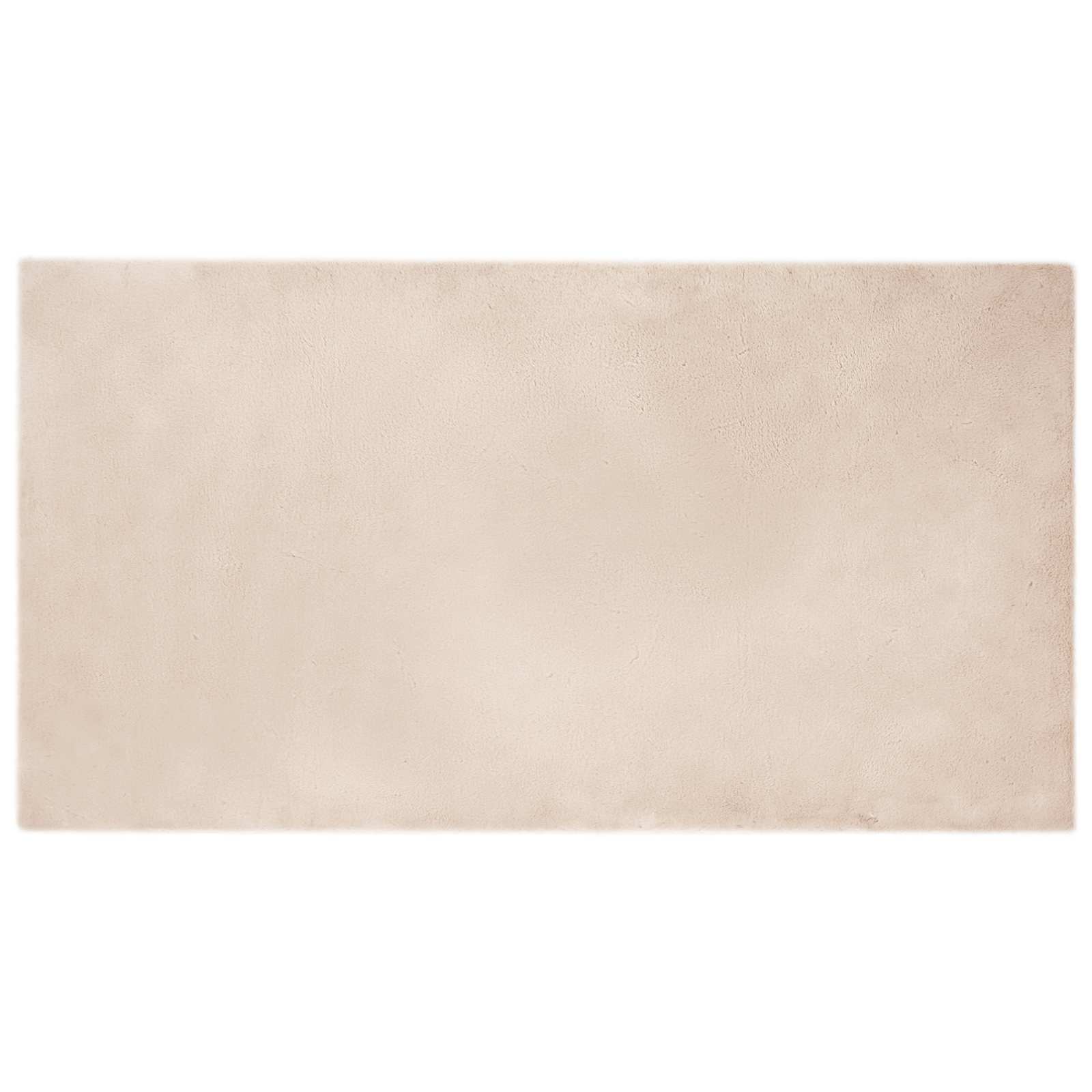 Antislip vloerkleed van imitatie konijnenbont OLITE Taupe
