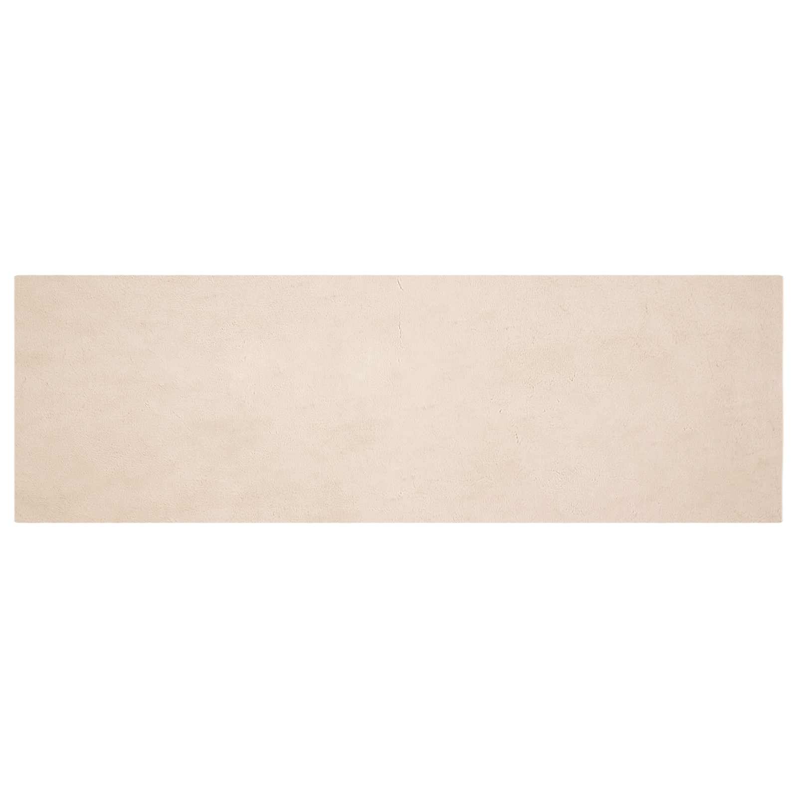 Antislip vloerkleed van imitatie konijnenbont OLITE Taupe