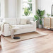 Antislip vloerkleed van imitatie konijnenbont OLITE Taupe
