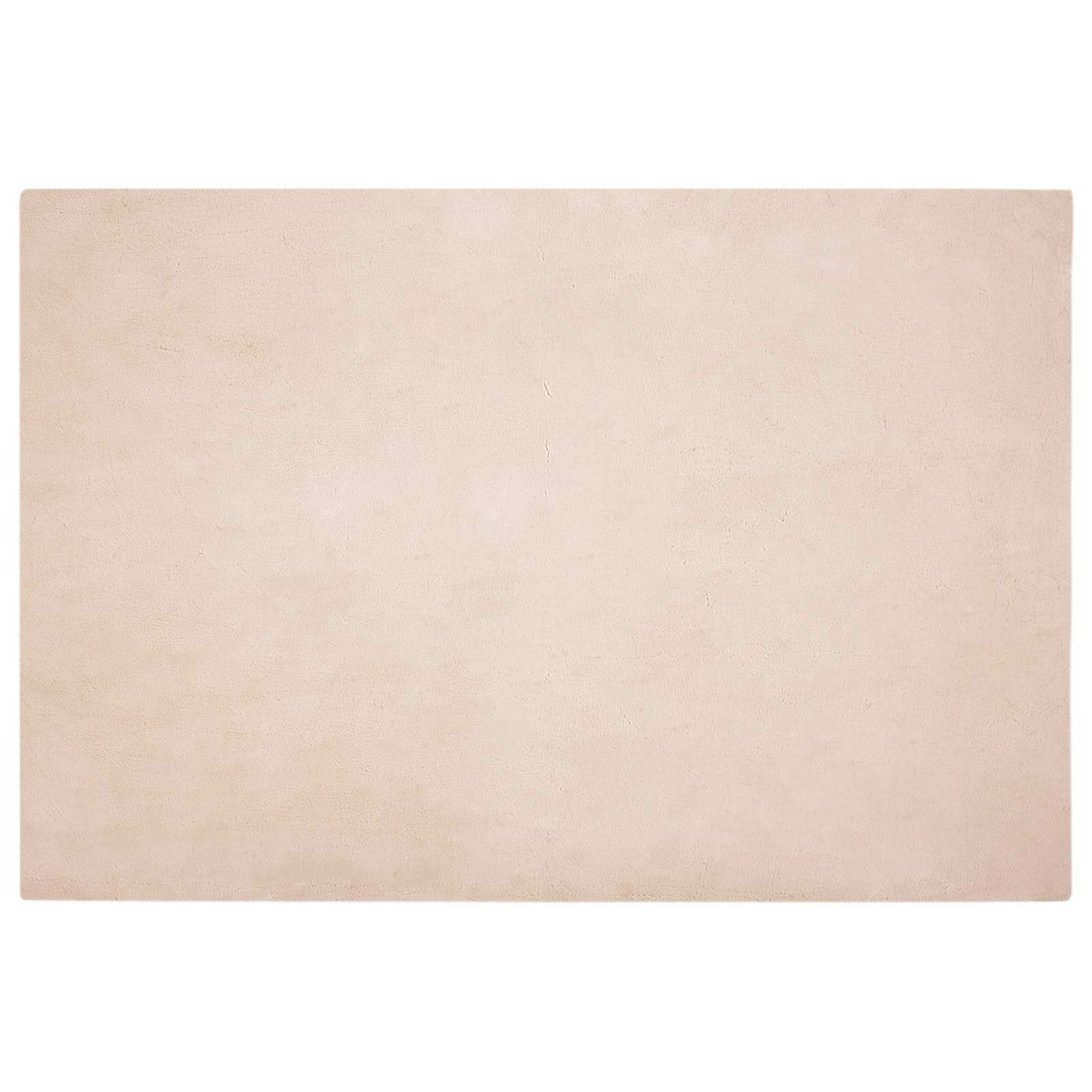 Antislip vloerkleed van imitatie konijnenbont OLITE Taupe