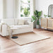 Antislip vloerkleed van imitatie konijnenbont OLITE Taupe