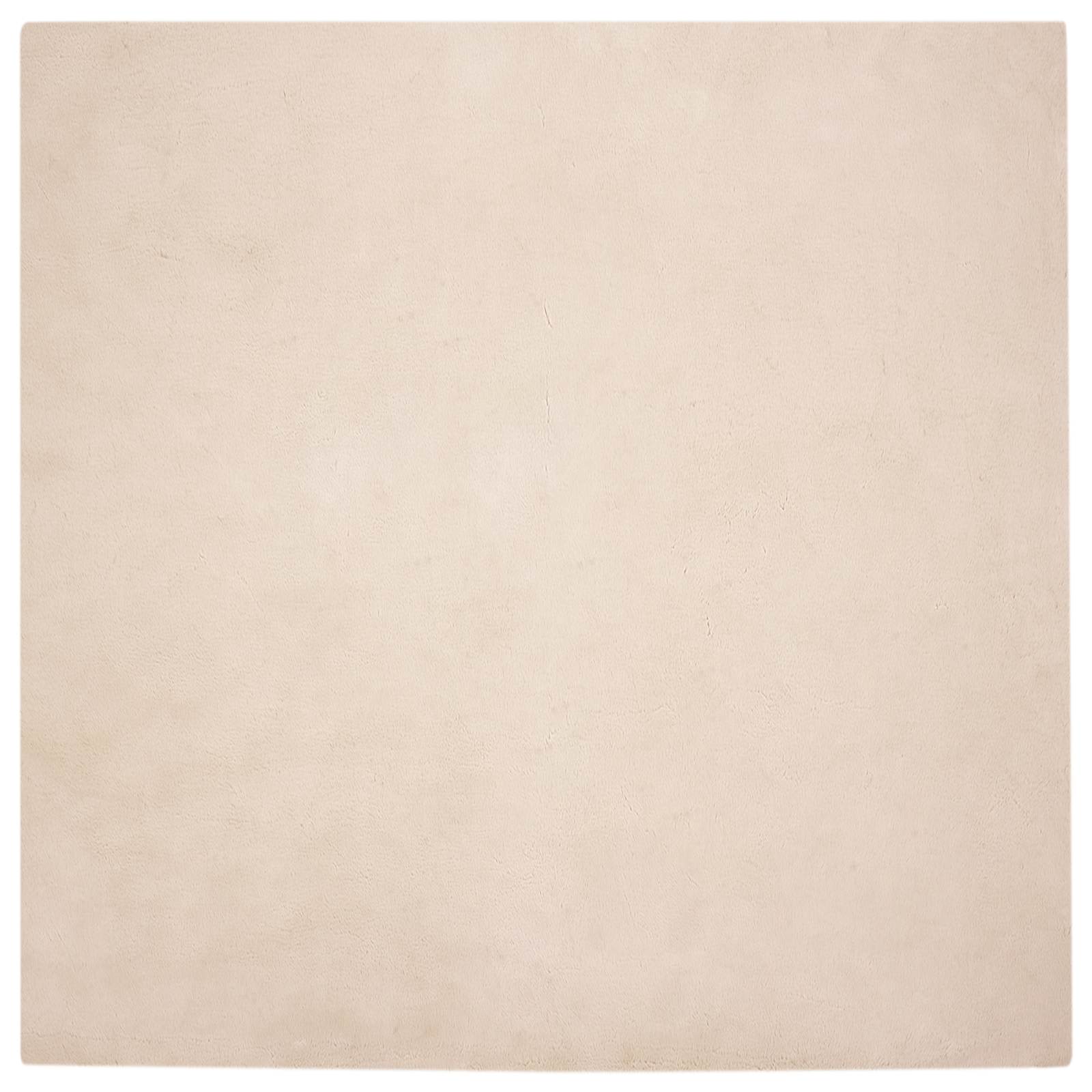 Antislip vloerkleed van imitatie konijnenbont OLITE Taupe