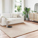 Antislip vloerkleed van imitatie konijnenbont OLITE Taupe