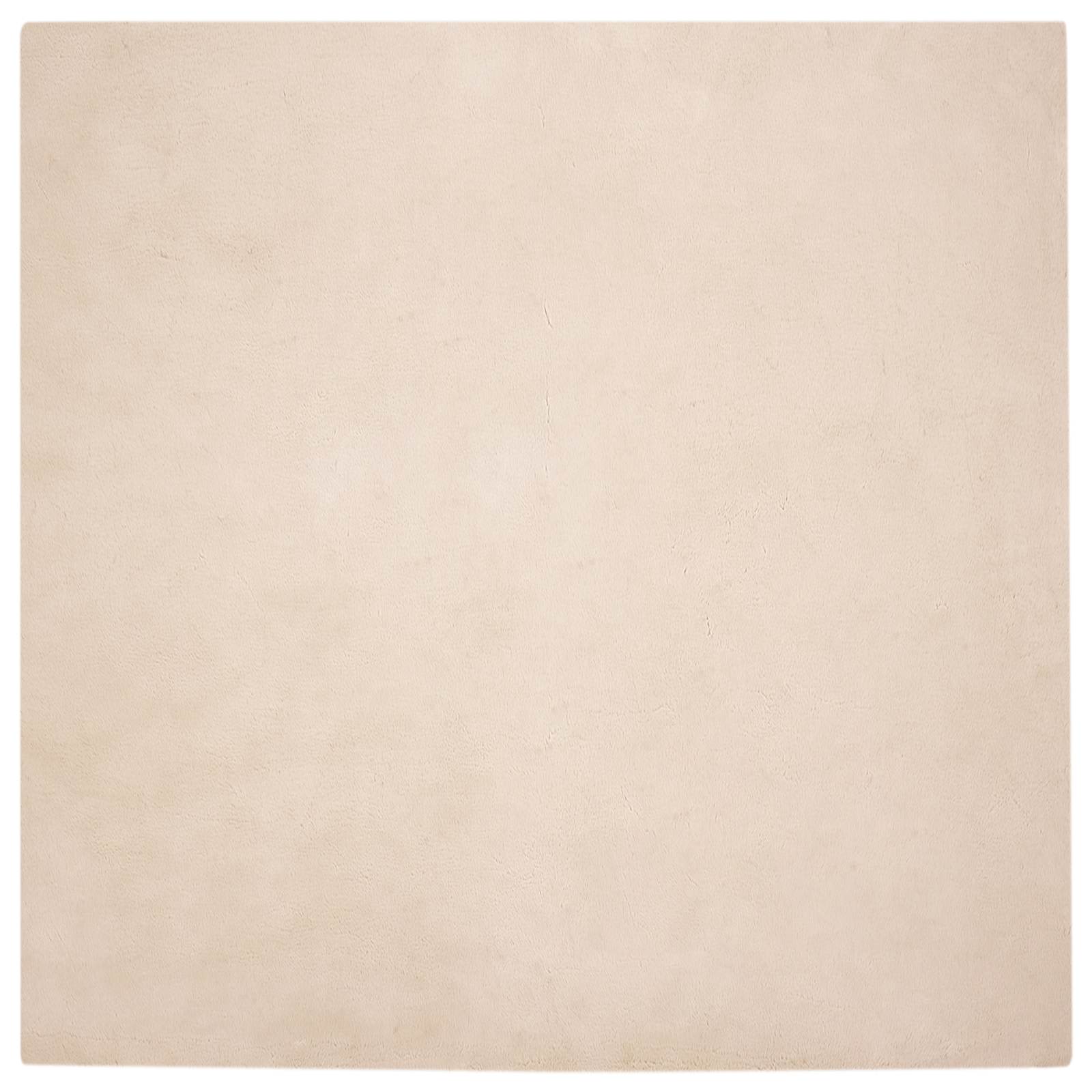 Antislip vloerkleed van imitatie konijnenbont OLITE Taupe
