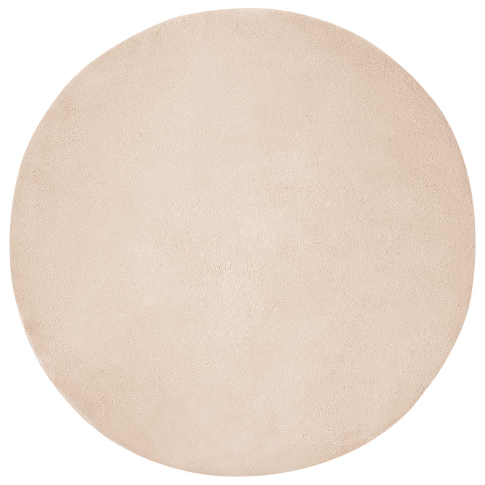 Antislip vloerkleed van imitatie konijnenbont OLITE Taupe