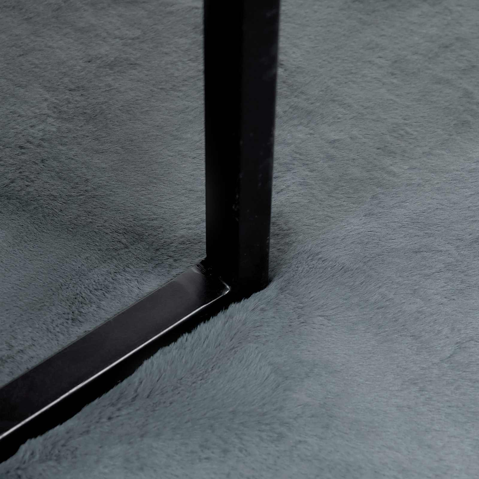 Antislip vloerkleed van imitatie konijnenbont OLITE 80 x 200 cm