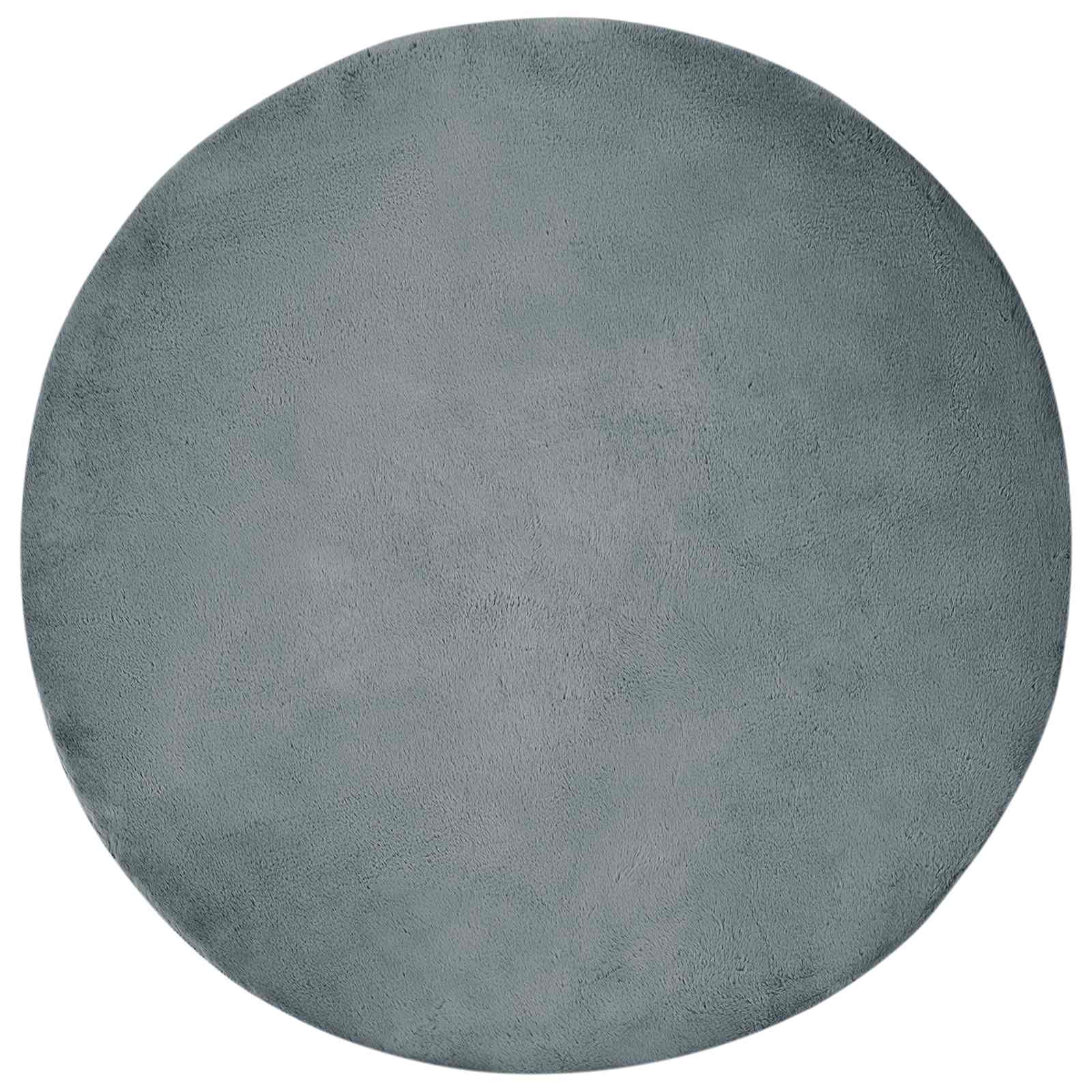 Antislip vloerkleed van imitatie konijnenbont OLITE Ø 80 cm