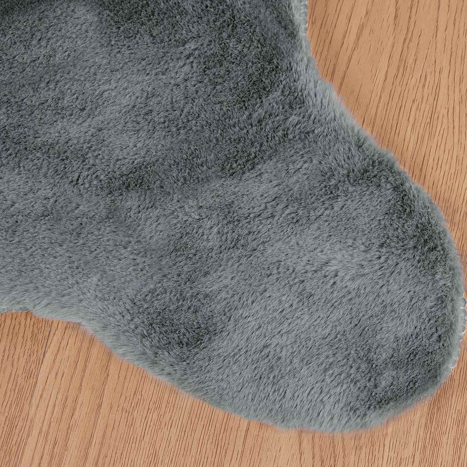 Antislip vloerkleed van imitatie konijnenbont OLITE 50 x 80 cm
