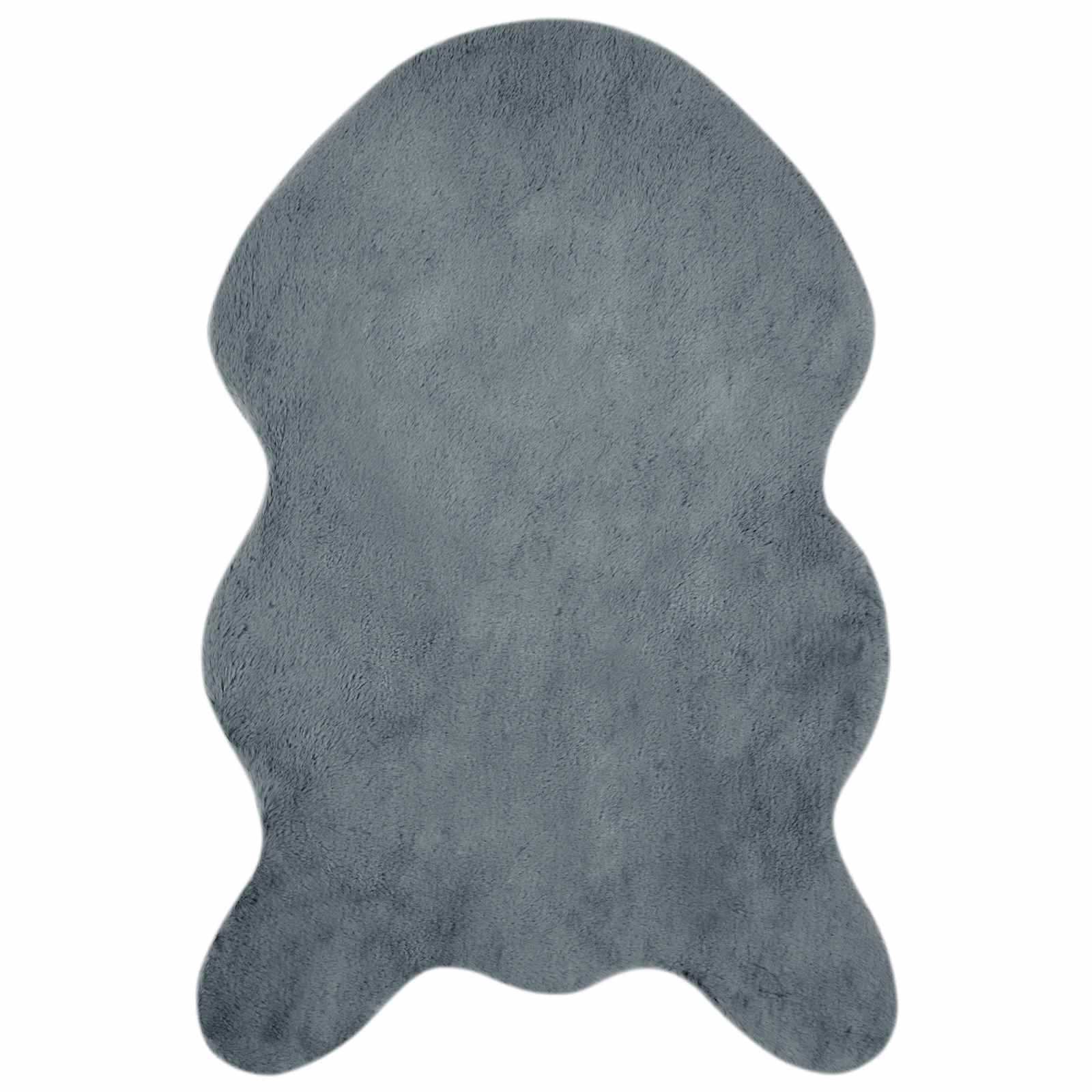 Antislip vloerkleed van imitatie konijnenbont OLITE 50 x 80 cm