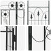 Tuin Boog met slot Zwart 102 x 50 x 218 cm
