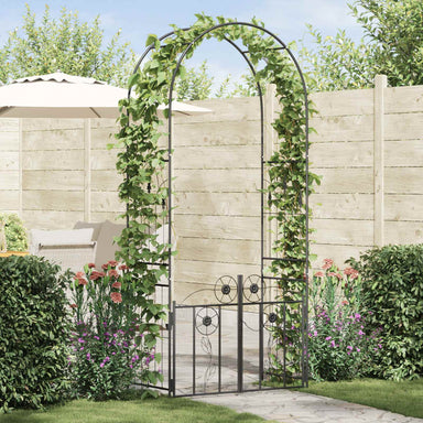 Tuin Boog met slot Zwart 102 x 50 x 218 cm