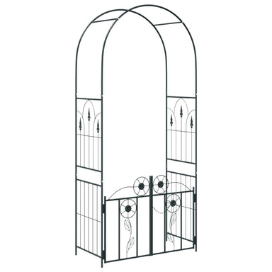 Tuin Boog met slot Zwart 102 x 50 x 218 cm