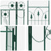 Tuin Boog met slot Groen 102 x 50 x 218 cm