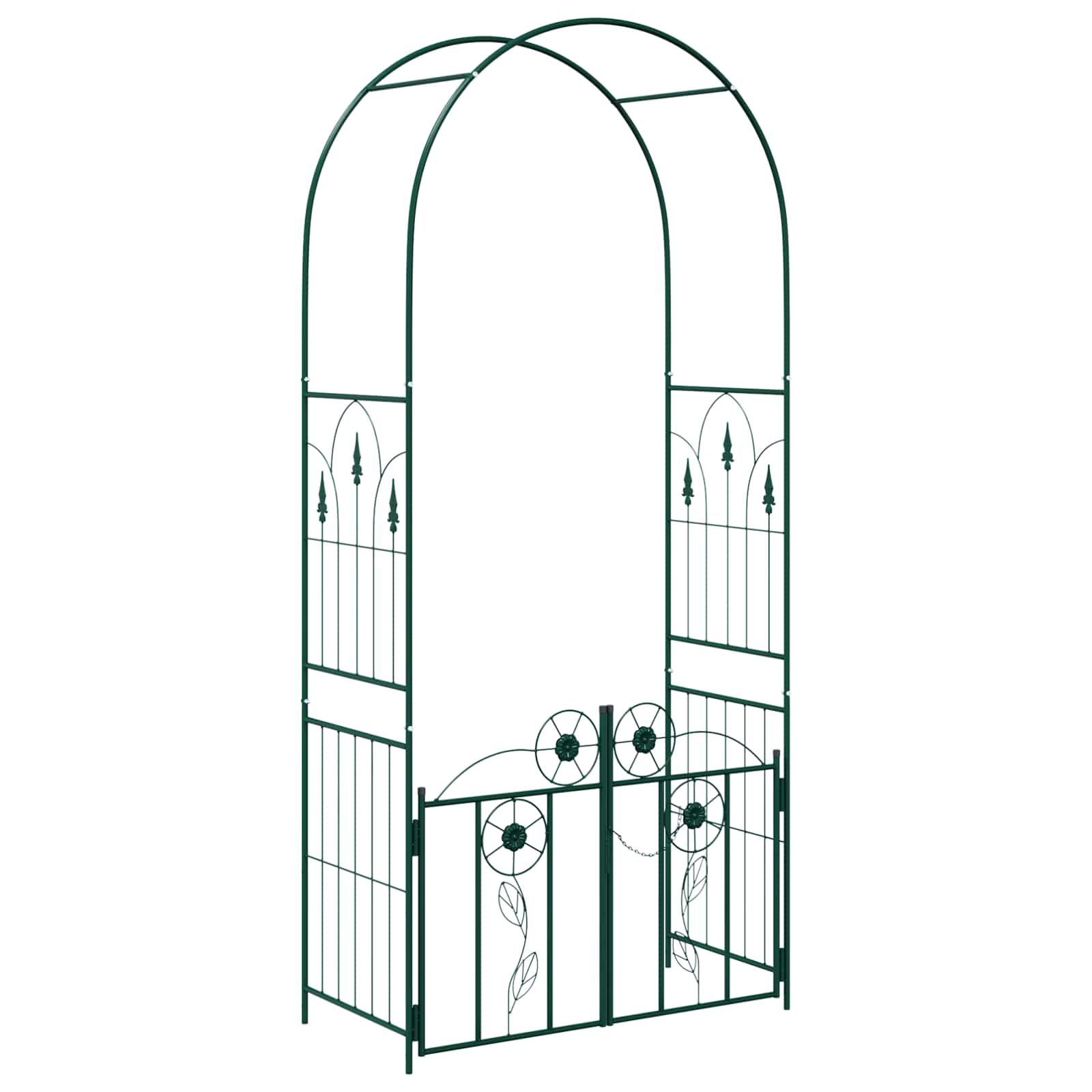 Tuin Boog met slot Groen 102 x 50 x 218 cm