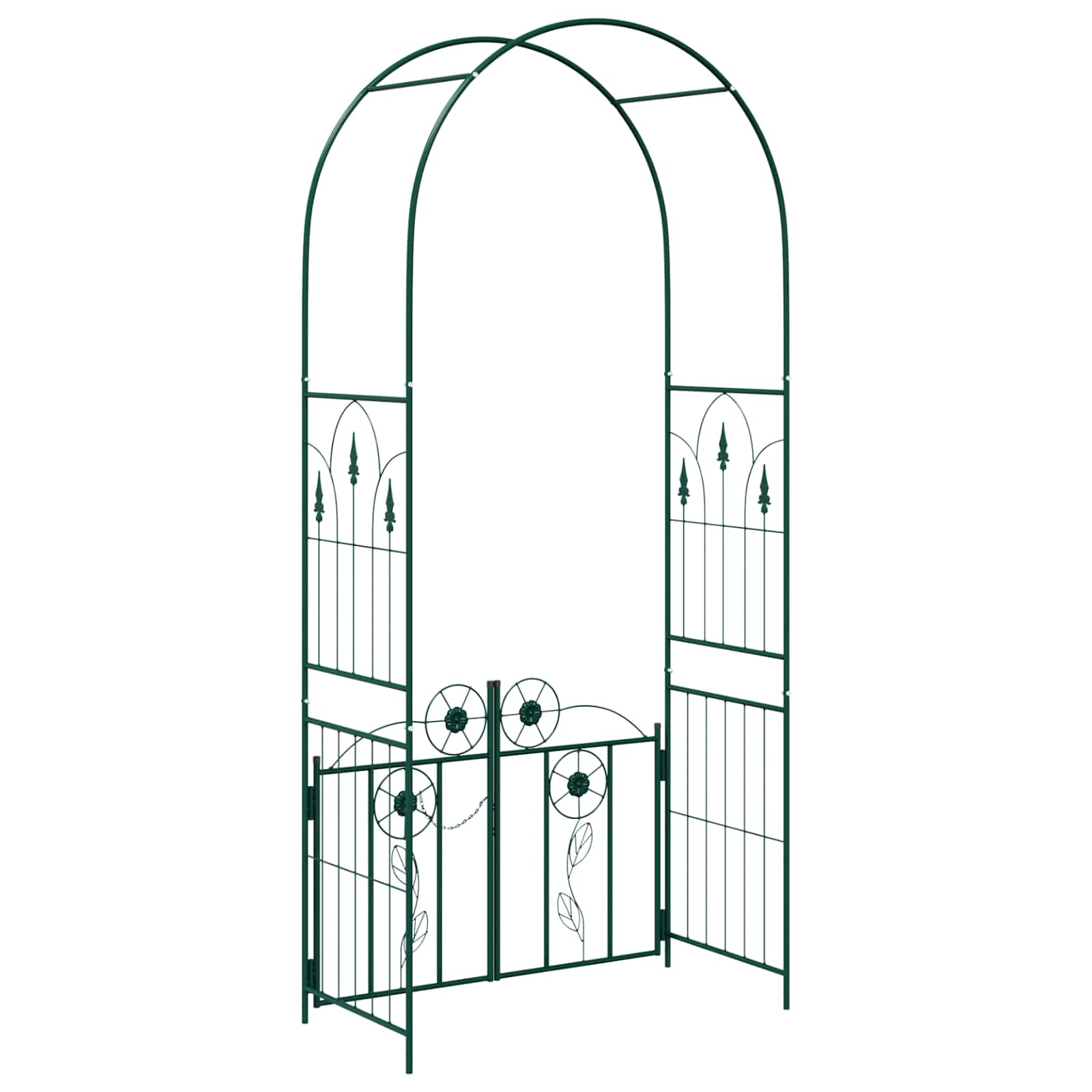 Tuin Boog met slot Groen 102 x 50 x 218 cm