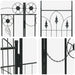 Tuin Boog met slot Zwart 203 x 50 x 218 cm