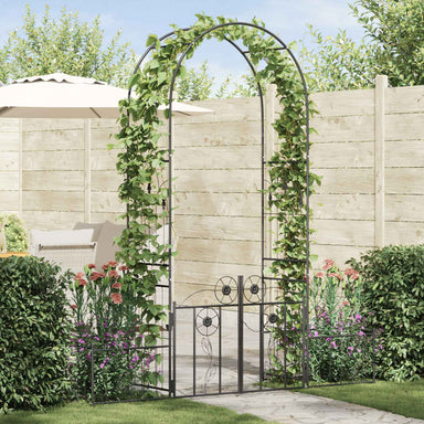 Tuin Boog met slot Zwart 203 x 50 x 218 cm