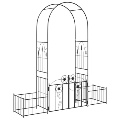Tuin Boog met slot Zwart 203 x 50 x 218 cm