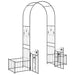 Tuin Boog met slot Zwart 203 x 50 x 218 cm