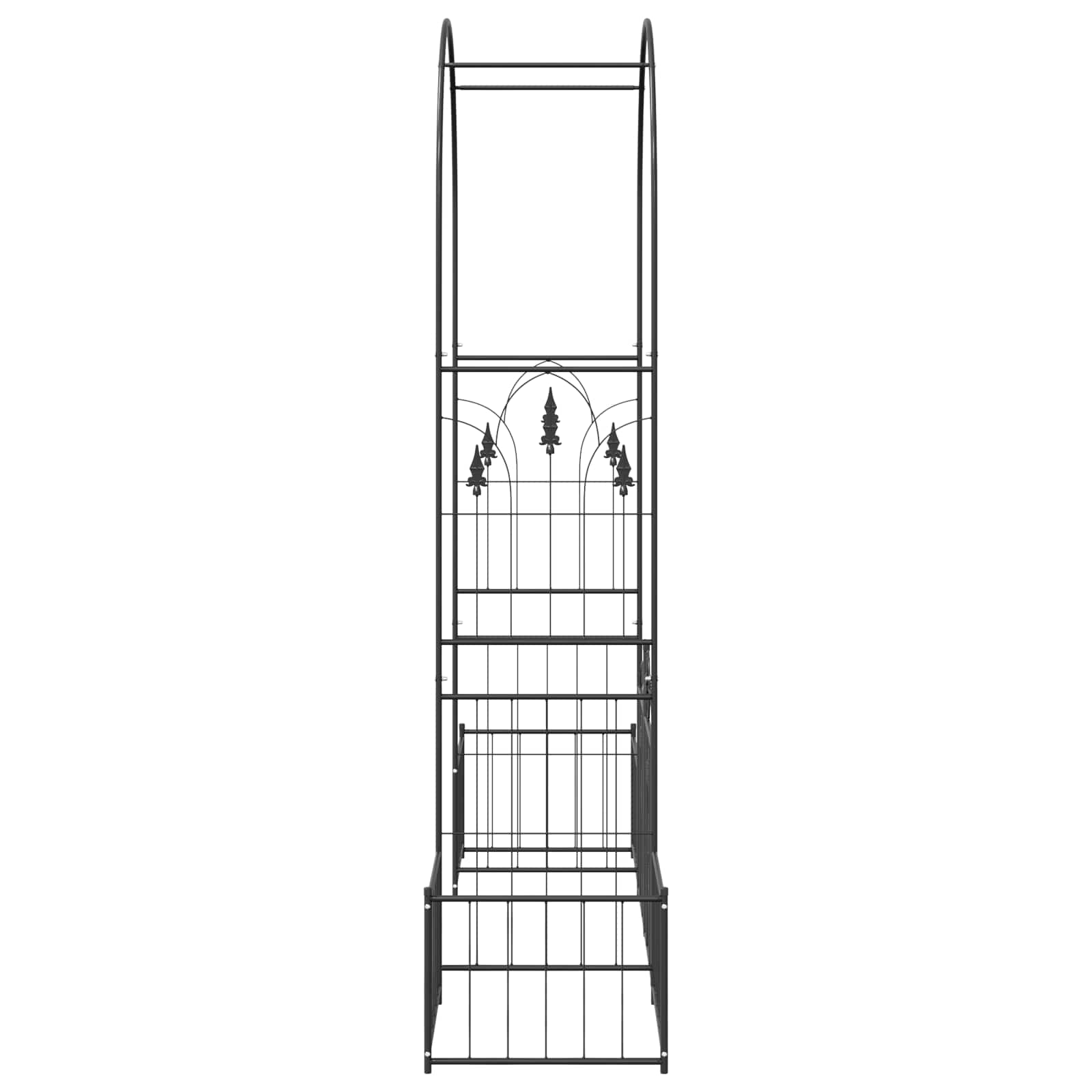 Tuin Boog met slot Zwart 203 x 50 x 218 cm