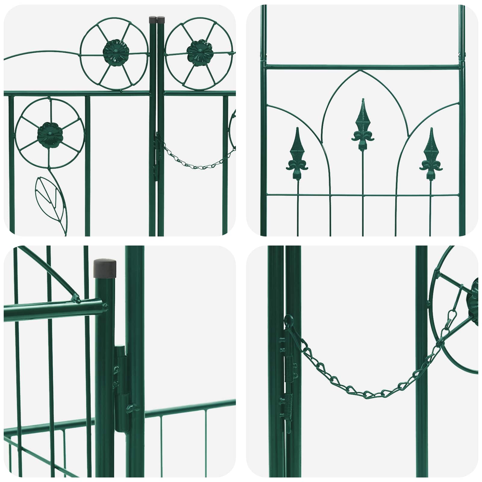 Tuin Boog met slot Groen 203 x 50 x 218 cm