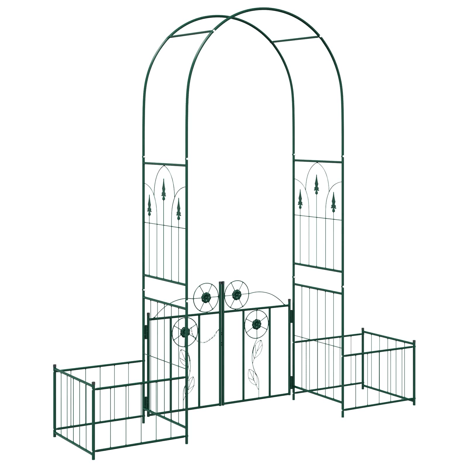 Tuin Boog met slot Groen 203 x 50 x 218 cm