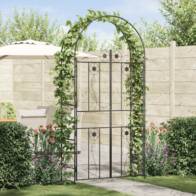 Tuin Boog Effen Zwart 115 x 37 x 226 cm