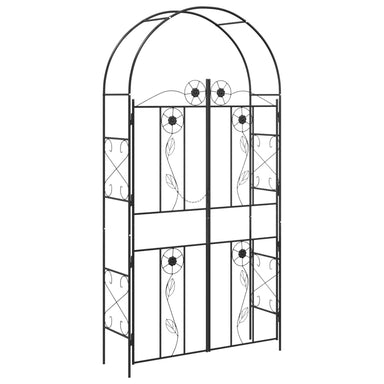 Tuin Boog Effen Zwart 115 x 37 x 226 cm