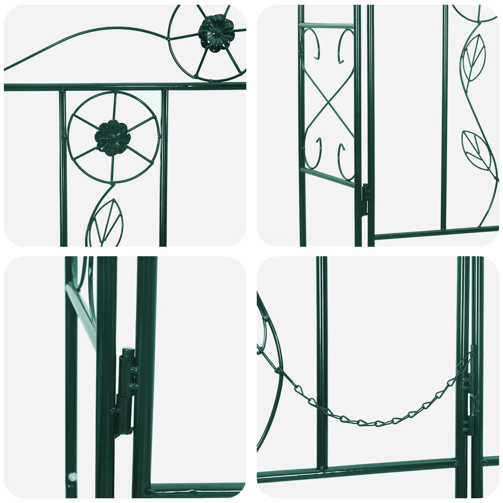 Tuin Boog Effen Groen 115 x 37 x 226 cm