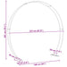 Trouwboog Wit 223 x 45 x 201 cm Staal