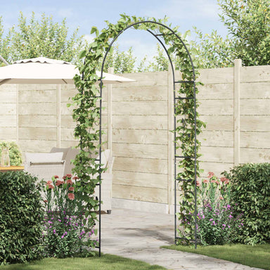 Tuin Boog Bloemen Zwart 115 x 37 x 231 cm