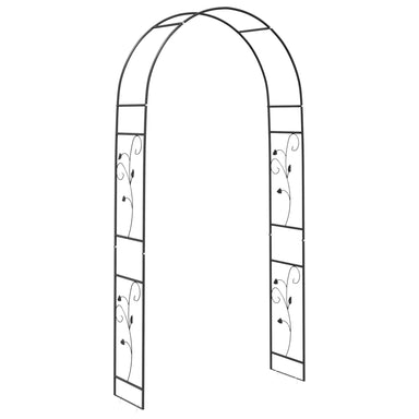 Tuin Boog Bloemen Zwart 115 x 37 x 231 cm