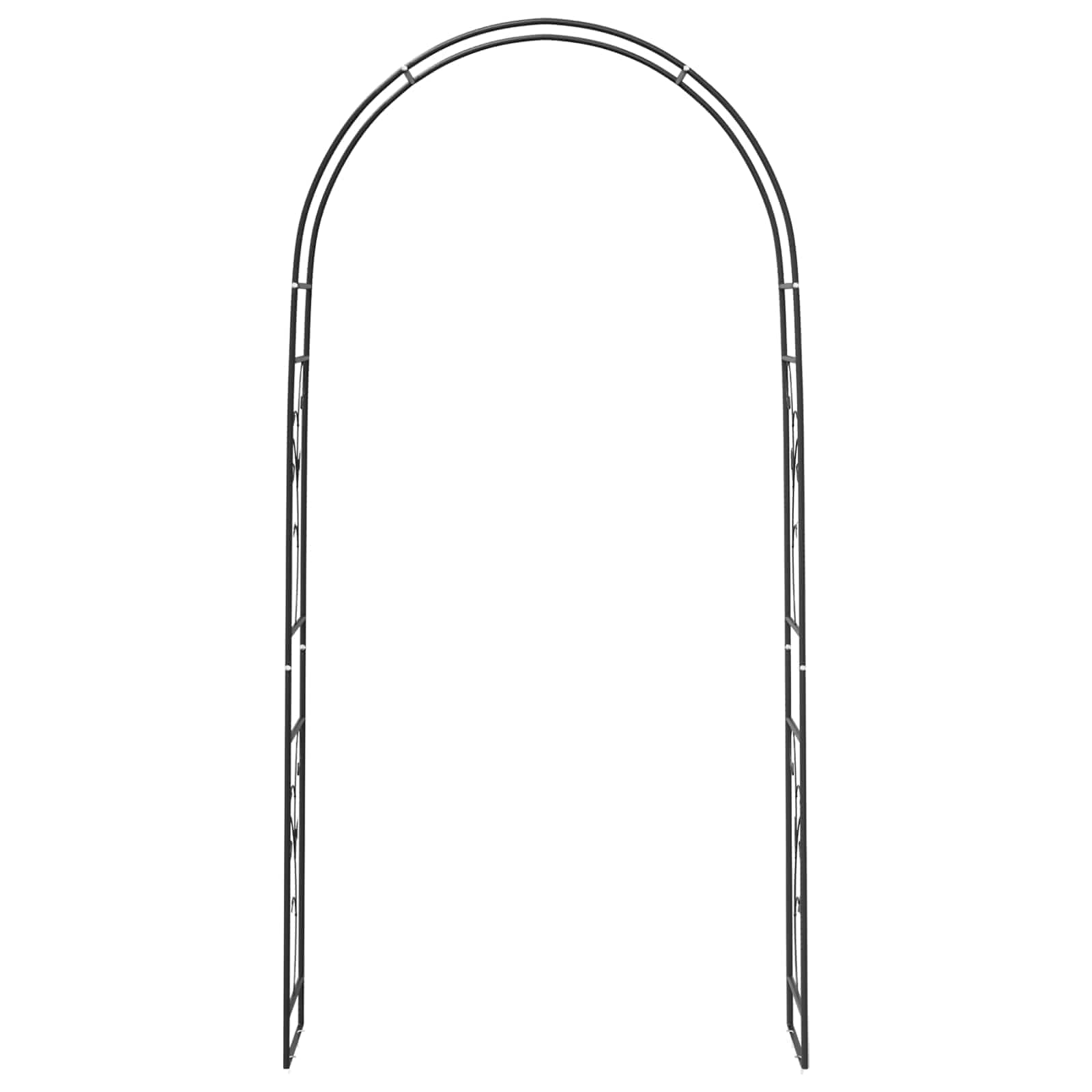 Tuin Boog Bloemen Zwart 115 x 37 x 231 cm