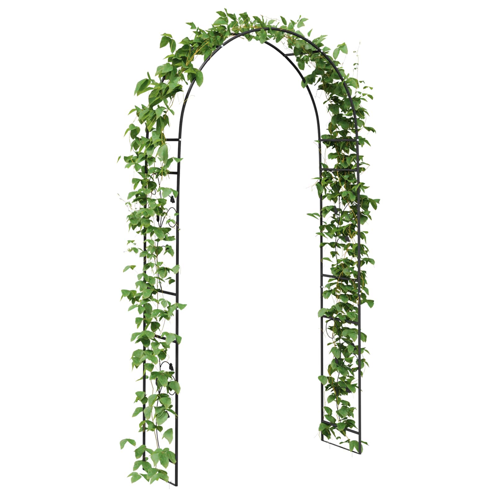 Tuin Boog Bloemen Zwart 115 x 37 x 231 cm