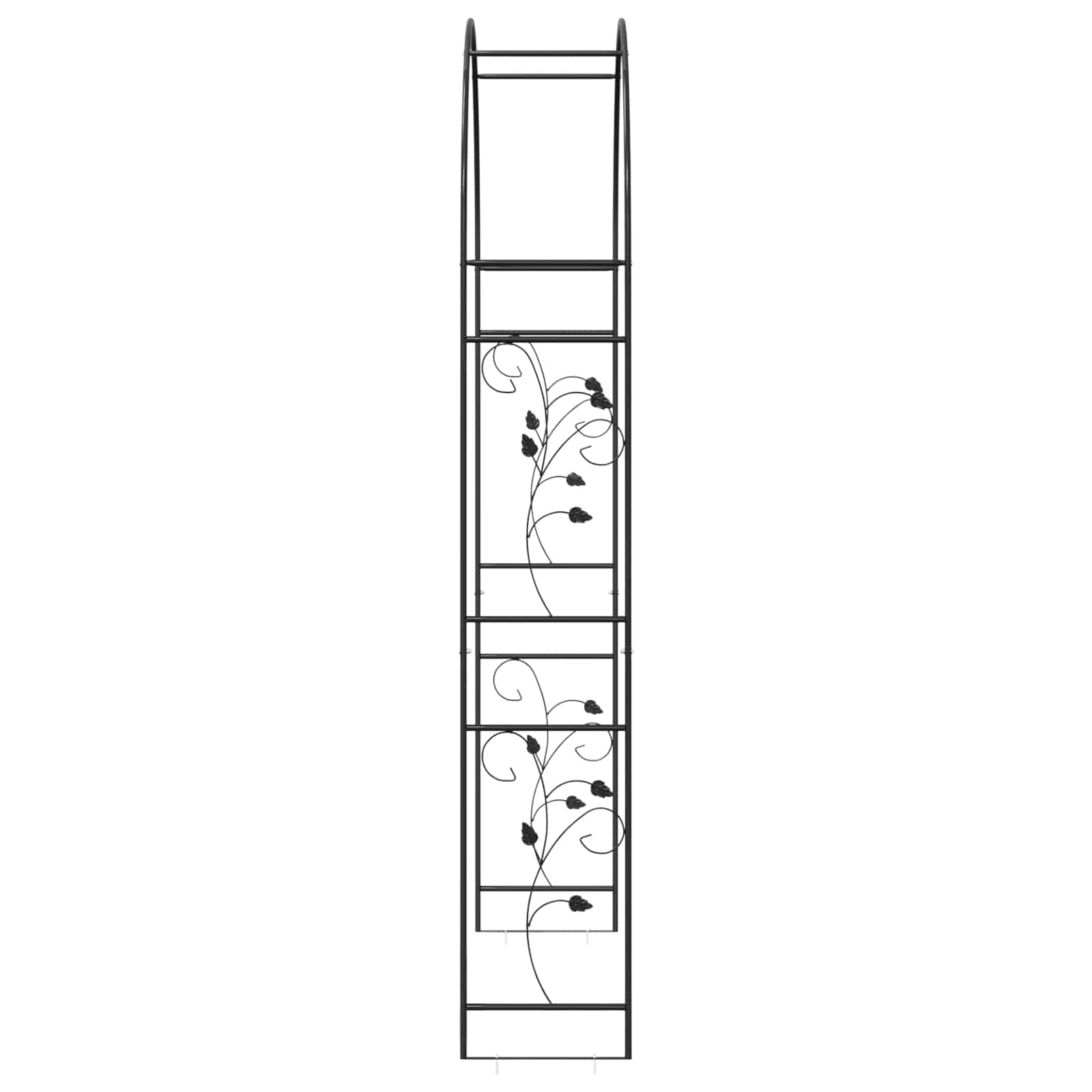 Tuin Boog Bloemen Zwart 115 x 37 x 231 cm