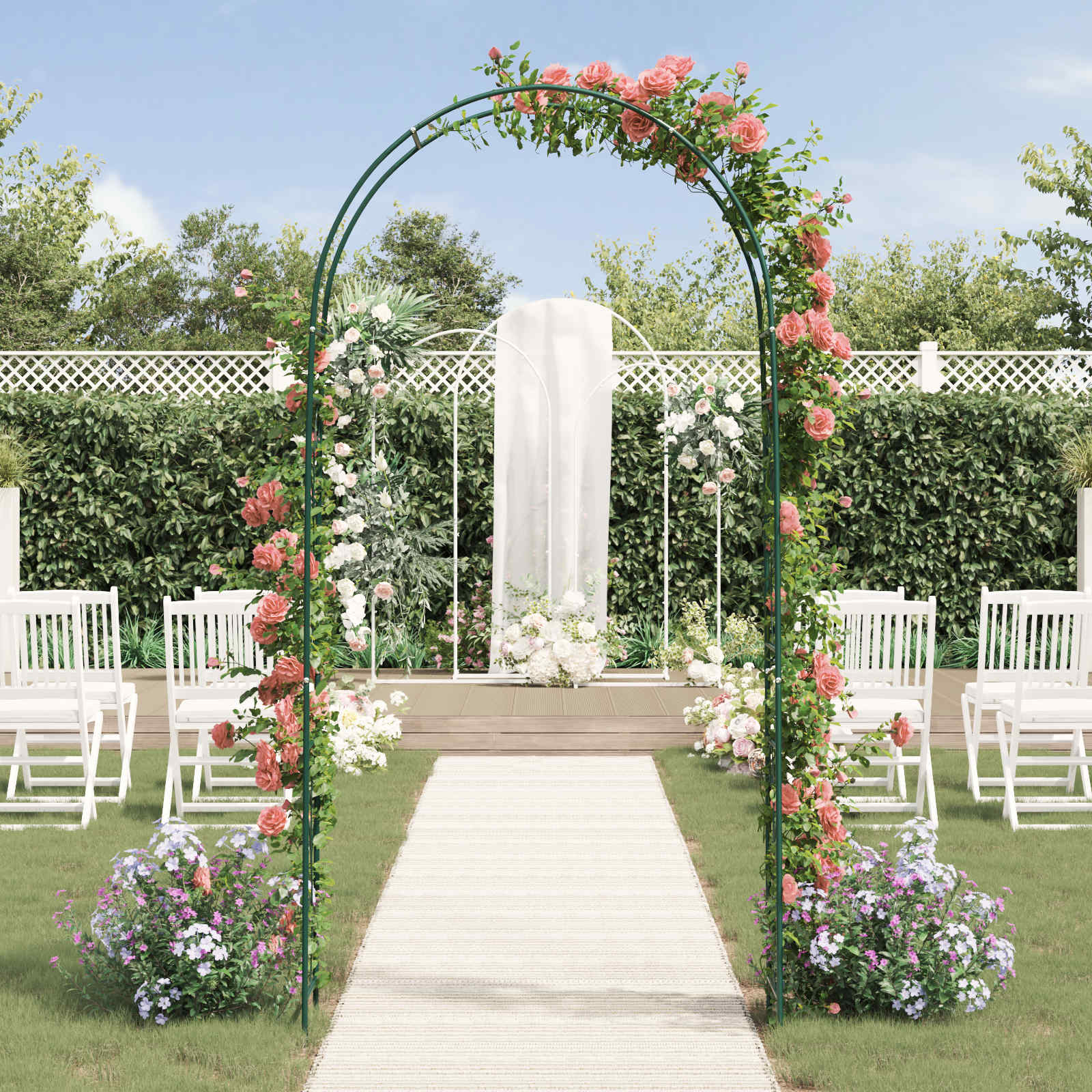 Tuin Boog Bloemen Groen 115 x 37 x 231 cm