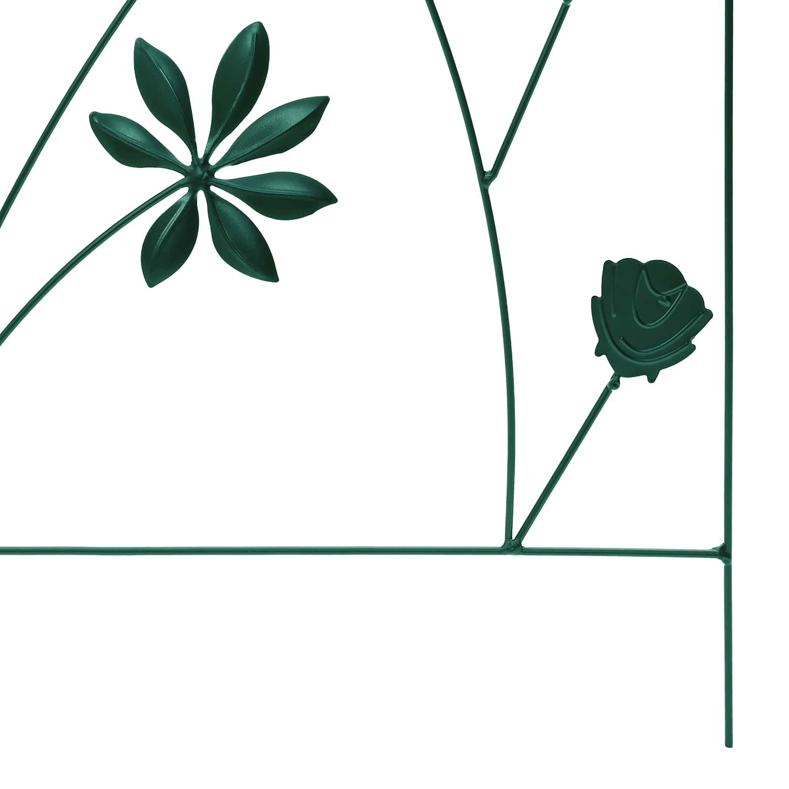 Tuinhek 3 st Groen 112 x 39,5 cm Staal